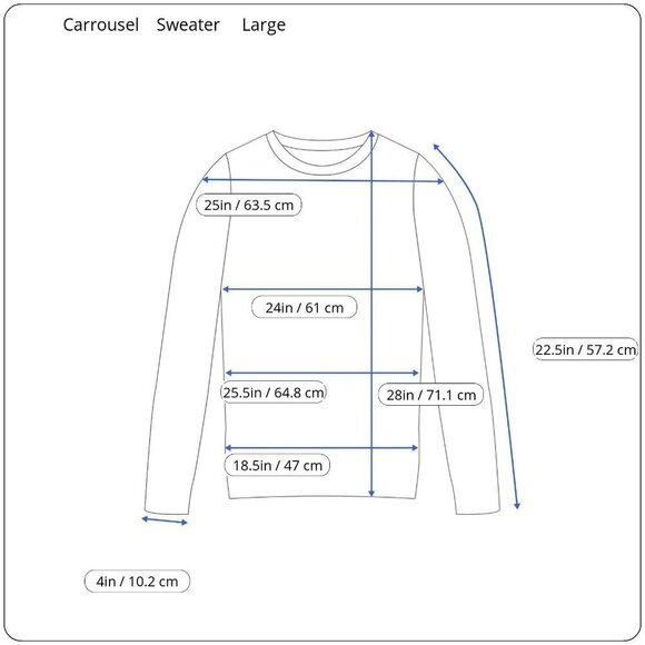 Carrousel Sweater Mens Large Black Pullover Skeleton Print Long Sleeve Preshrunk - Picture 4 of 8